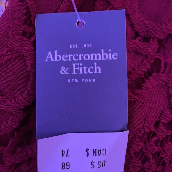 deep wine Abercrombie and Fitch halter neck dress - Picture 4 of 8
